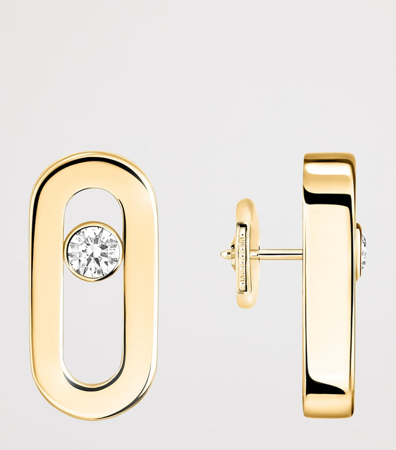Messika Move Uno diamond stud earrings 0.03ct, imported from the UK