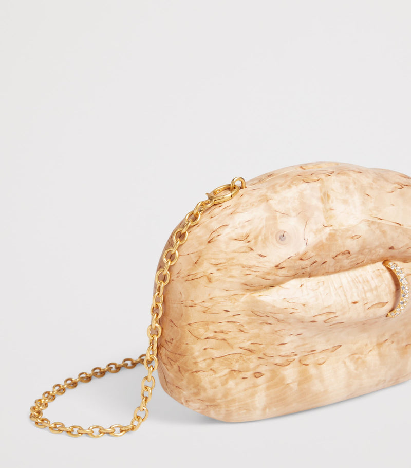 Schiaparelli calfskin mouth clutch bag, imported from the UK