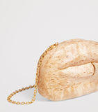 Schiaparelli calfskin mouth clutch bag, imported from the UK