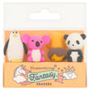 Novelty eraser set double face pack of 4 - British product