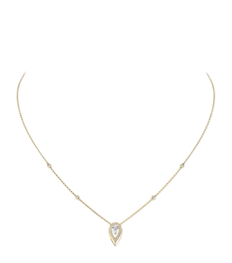 Messika Fiery diamond and yellow gold necklace 0.42ct (British brand)