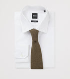 BOSS knitted silk tie with textured weave (British brand)