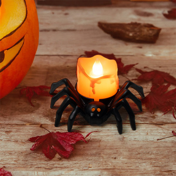 Livingandhome Halloween spider LED candles set of 12, UK version