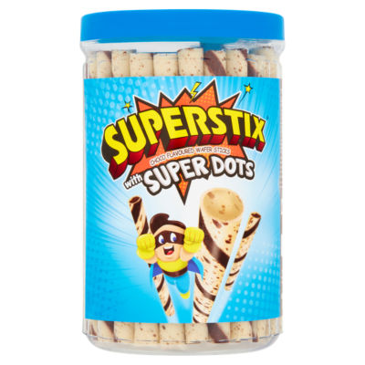 Superstix Choco Flavour Wafer Sticks 346g (British brand)