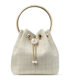 Jimmy Choo Bon Bon woven top-handle bag - British product