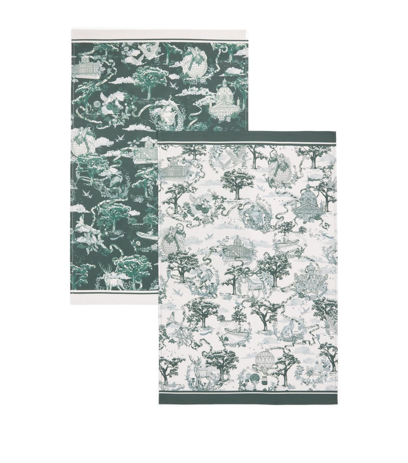 Harrods Toile tea towels set of 2, UK version