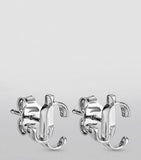 Jimmy Choo monogram stud earrings brass (British brand)