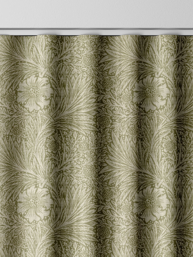 William Morris At Home Nettle Green Marigold curtains - British product
