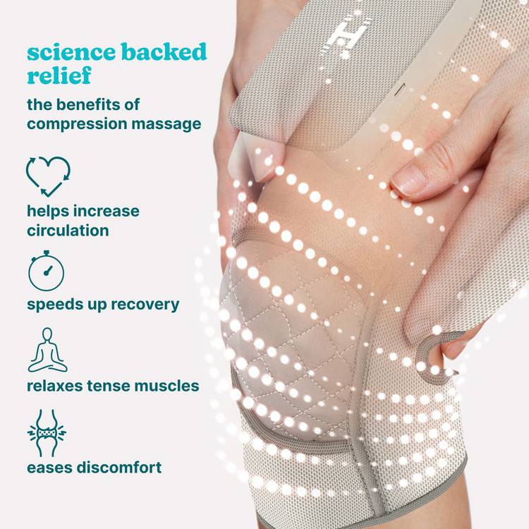 Homedics knee compression massage sleeve adjustable straps (British brand)
