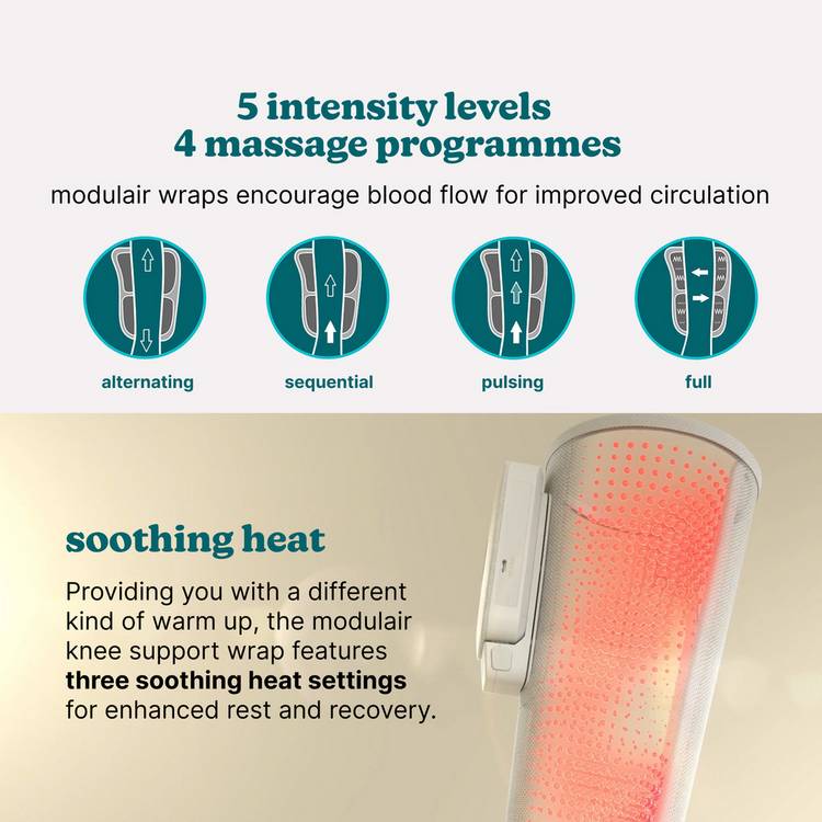 Homedics knee compression massage sleeve adjustable straps (British brand)