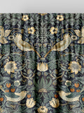 William Morris indigo blue Strawberry Thief velvet curtains made to measure (British brand)
