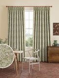 William Morris curtains Artichoke Green Sunflower design (British brand)