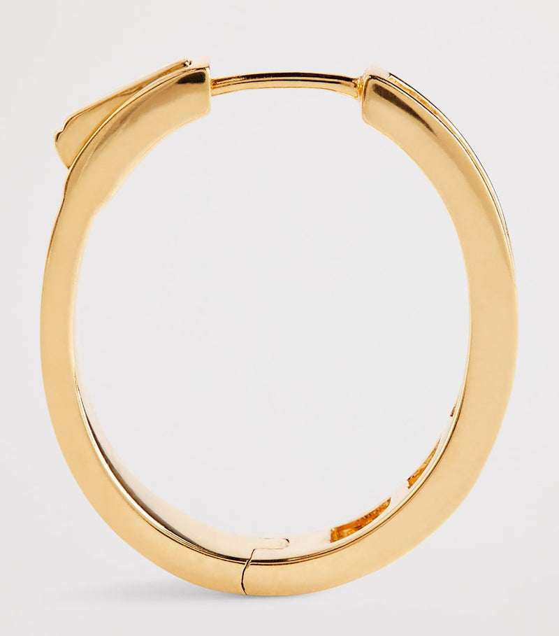 Anita Ko yellow gold and diamond hoop earrings - British product