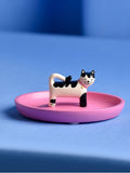 Widdop pink cat trinket dish 4cm - British product