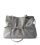 Scratch-Resistant Grained Leather Backpack with Buckle Fastening