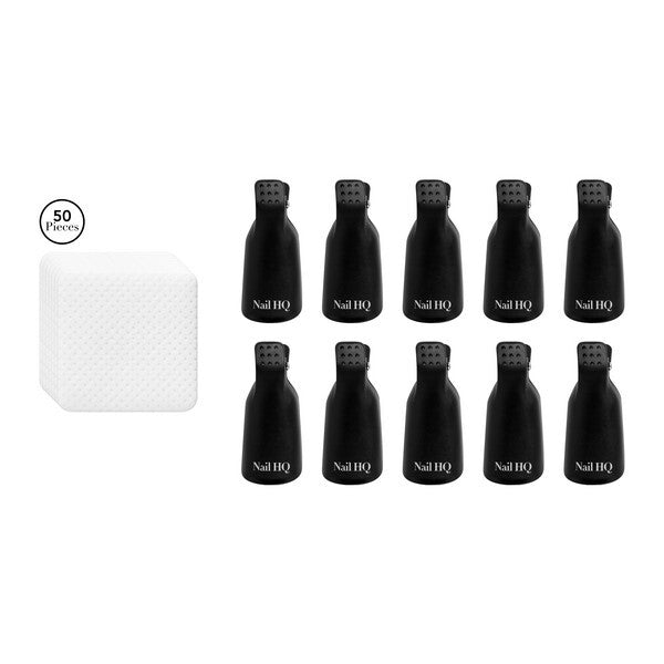 Nail HQ Soak Away Gel Clip Set 10 pieces (British brand)