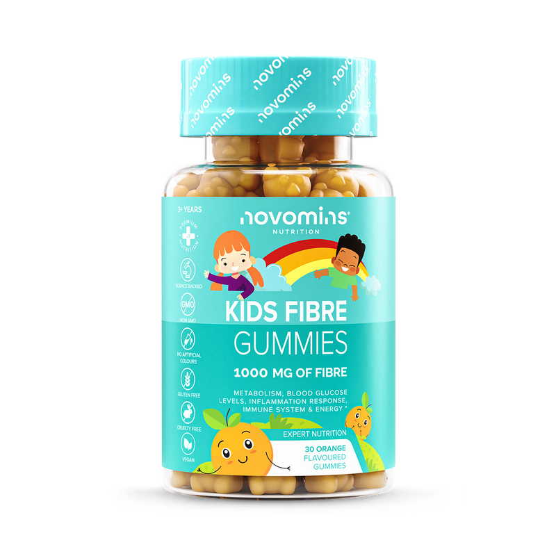 Novomins Kids Fibre Orange 30 Gummies (British brand)