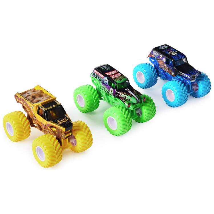 Monster Jam Charged Crushers die-cast truck 3-pack 1:64 scale, UK version