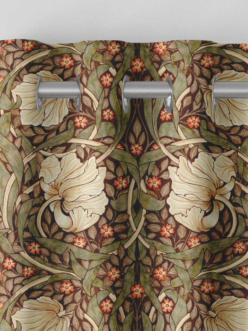 William Morris Pimpernel velvet curtains made to measure British brand