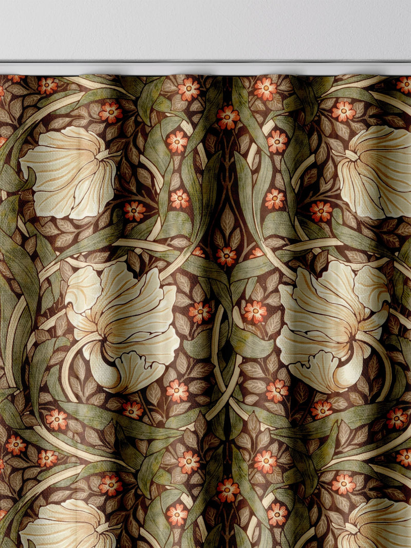 William Morris Pimpernel velvet curtains made to measure British brand