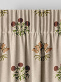 William Morris natural Lily Flower embroidered curtains, imported from the UK