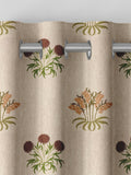 William Morris natural Lily Flower embroidered curtains, imported from the UK