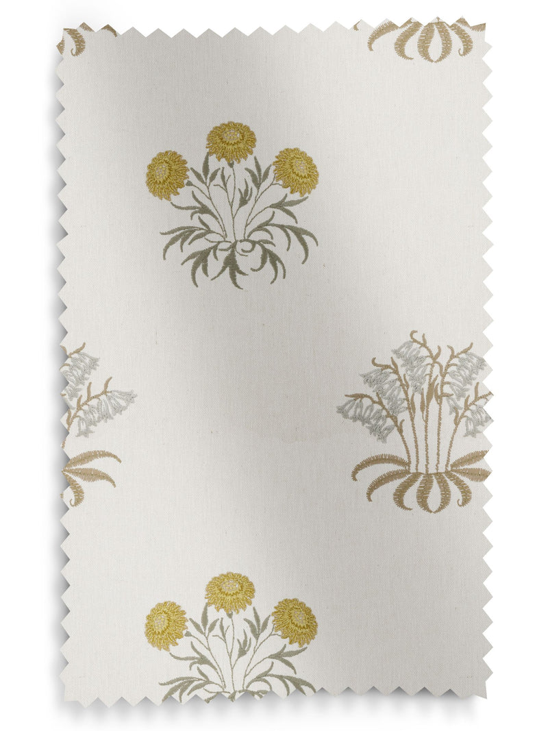 William Morris embroidered curtains with lily flower design, imported from the UK