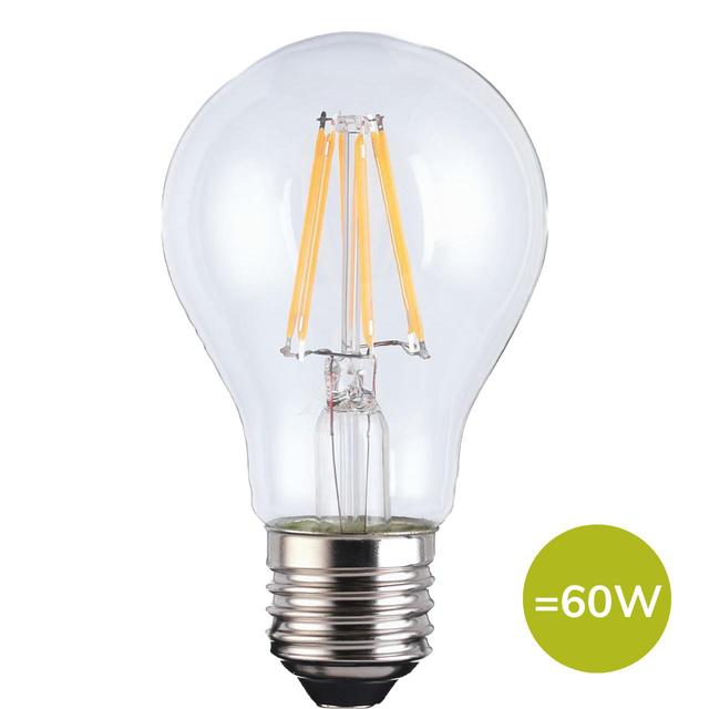TCP Classic LED Clear Screw 60W Light Bulbs   3 per pack GOODS M&S