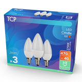 TCP Candle Coated Small Screw 40W Light Bulbs   3 per pack GOODS M&S