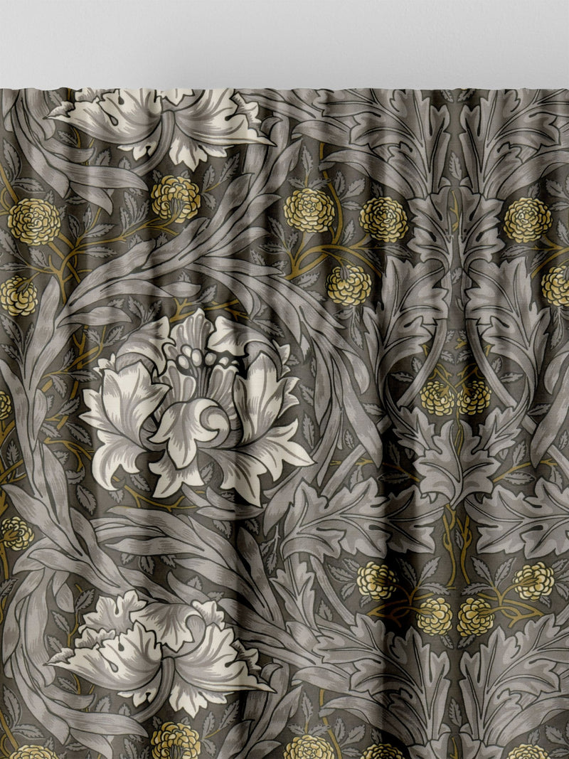 William Morris Iron Grey velvet curtains, UK version