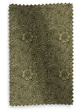 William Morris sage green velvet curtains, imported from the UK