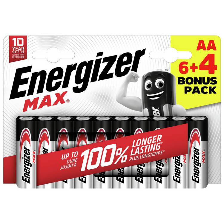 Energizer Max AA batteries 10-pack (British brand)