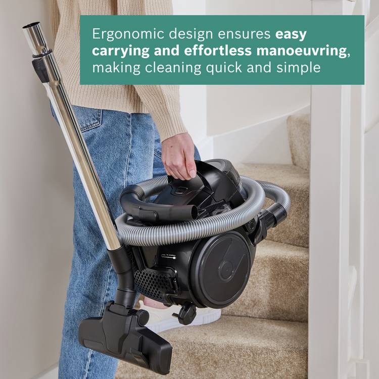 Bosch Serie 2 corded bagless cylinder vacuum cleaner, imported from the UK