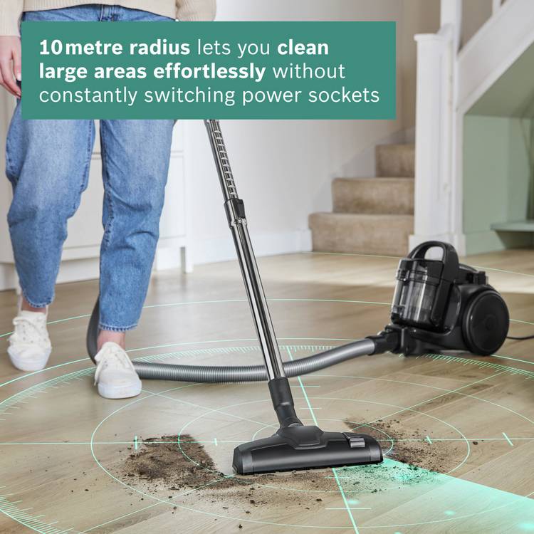 Bosch Serie 2 corded bagless cylinder vacuum cleaner, imported from the UK