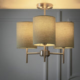 Argos Home sage green 3 light ceiling light 40cm, UK version