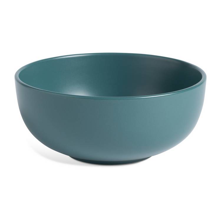 Habitat stoneware dinner set teal 12 piece, imported from the UK