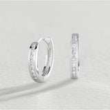 Revere cubic zirconia huggie hoop earrings 11.5mm, UK version