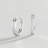 Argos Revere Sterling Silver Cubic Zirconia Huggie Hoop Earrings- Buy online at McGrocer