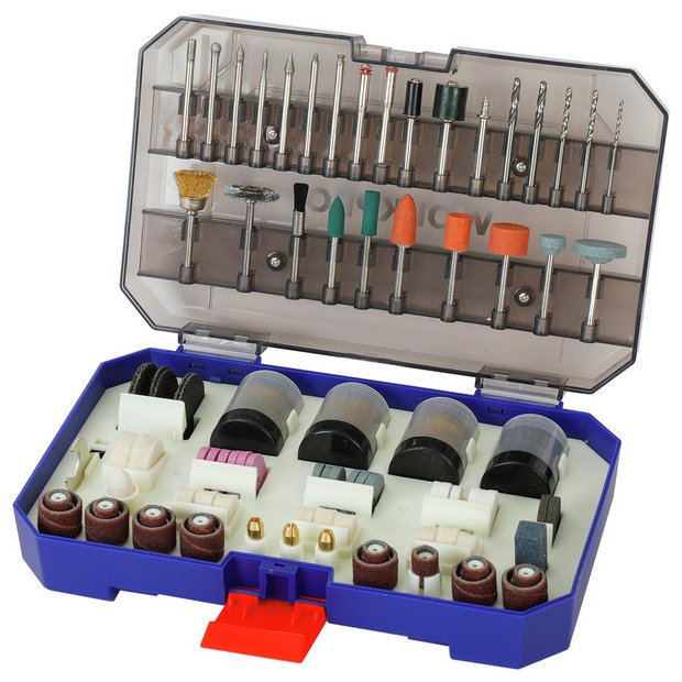 WORKPRO 222-piece rotary tool accessories set, UK version