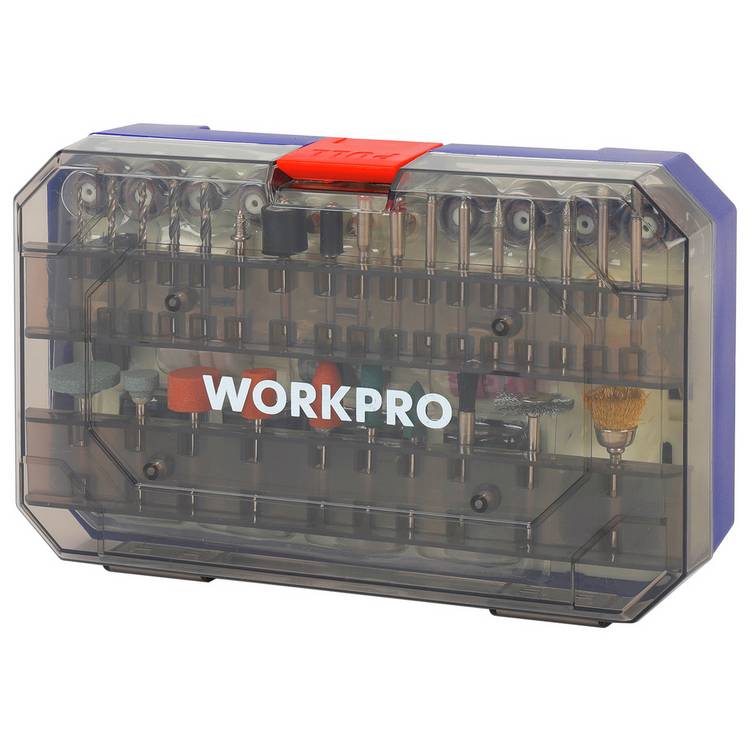 WORKPRO 222-piece rotary tool accessories set, UK version