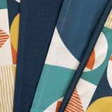 Habitat multicoloured geometric tea towel and oven glove set, UK version