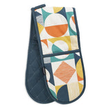Habitat multicoloured geometric tea towel and oven glove set, UK version