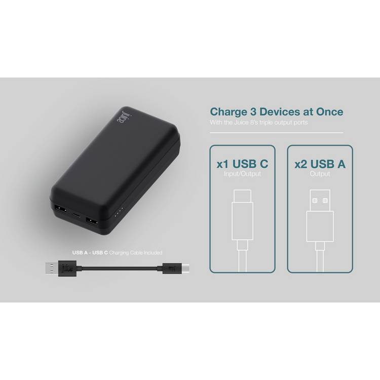 Juice ECO portable power bank 30000mAh black, UK version