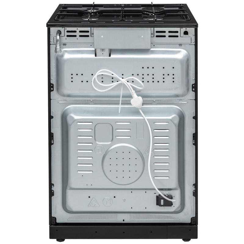 Bush 60cm twin cavity gas cooker in black - British product