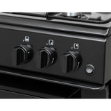 Bush 60cm twin cavity gas cooker in black - British product