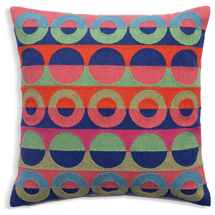 Habitat Ronda embroidered cushion 43x43cm - British product