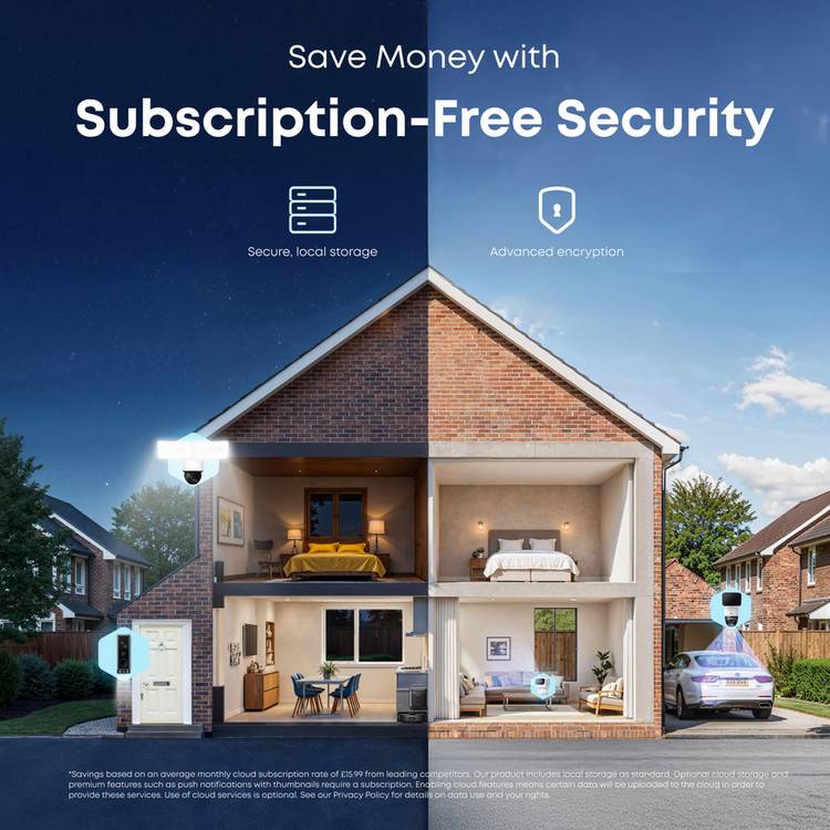 eufy E340 dual camera smart video doorbell with chime, imported from the UK