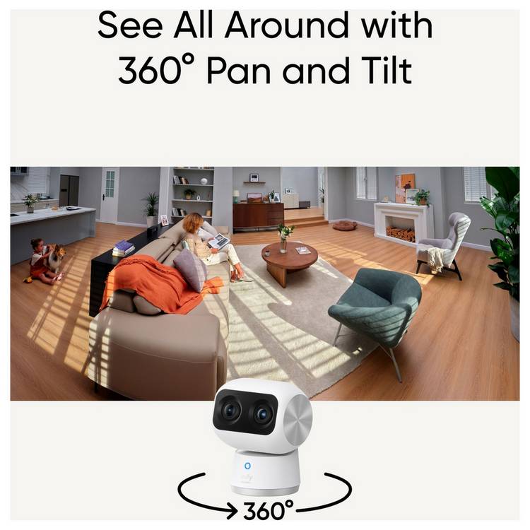 eufy S350 dual lens 4K indoor camera (British brand)