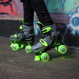 Xootz LED quad skates green size 13c-3, imported from the UK