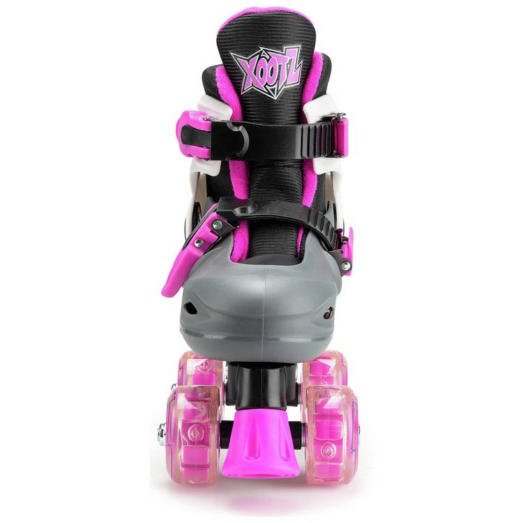 Xootz LED quad skates pink adjustable children's skates (British brand)